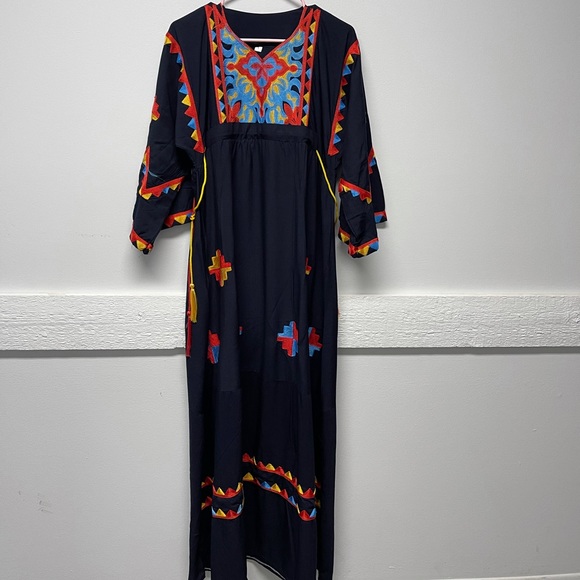 Other - Boutique Embroidered Kaftan Abaya Gown